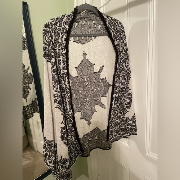 Unique boho open sweater with cuffs - M/LP - Picture 4 of 6